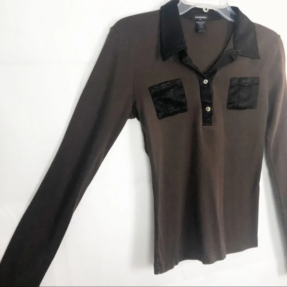 Vintage Eyeshadow Top Juniors Medium Cotton Y2K Retro Preppy Mean Girls Regina - Picture 5 of 10